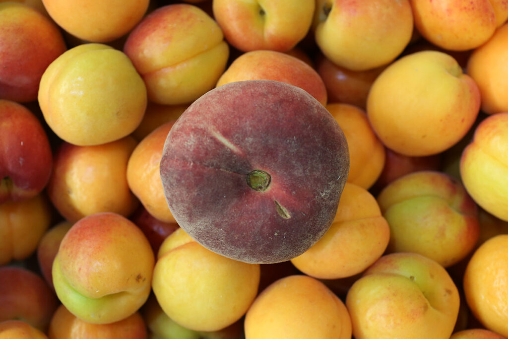 Flat peaches