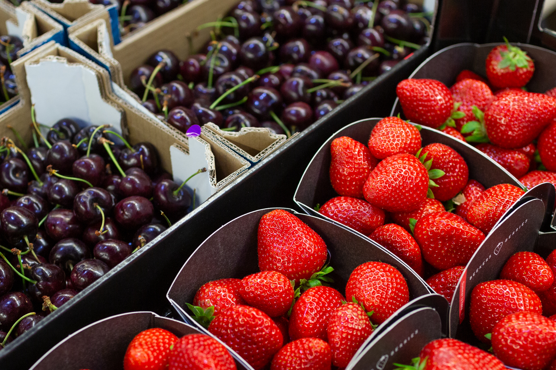 cherries and strawberries