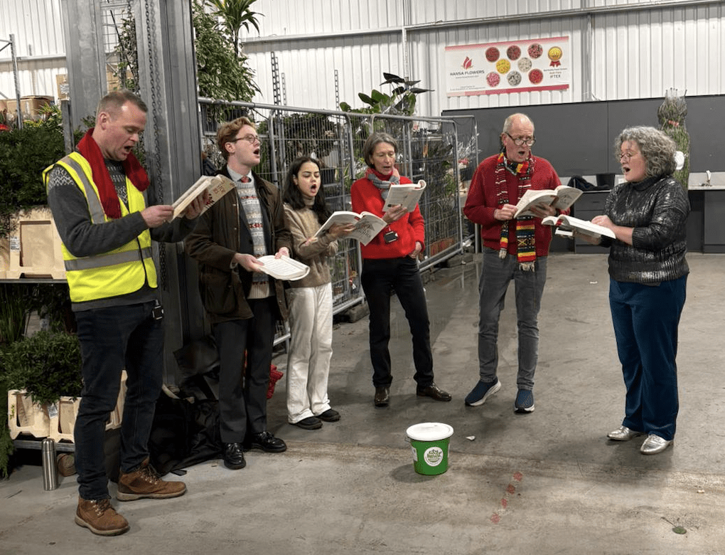 Cgma Choir Brings Festive Cheer To Flower Market