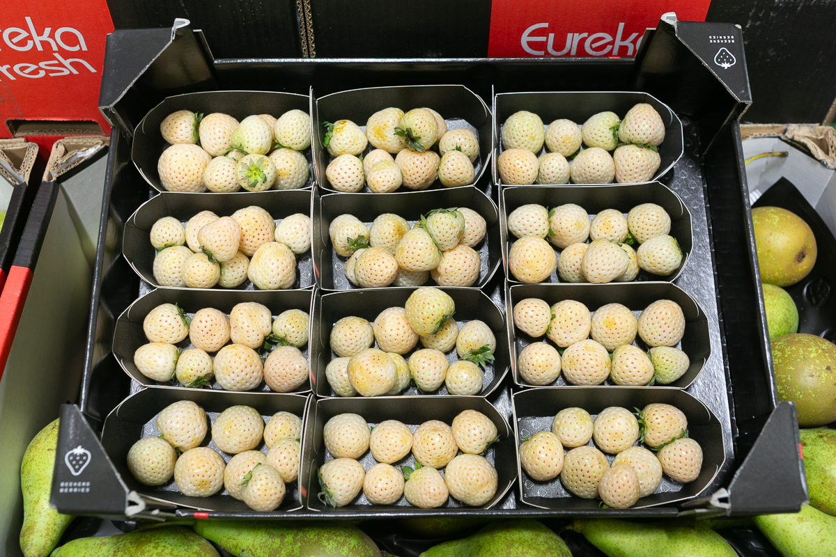 White strawberries